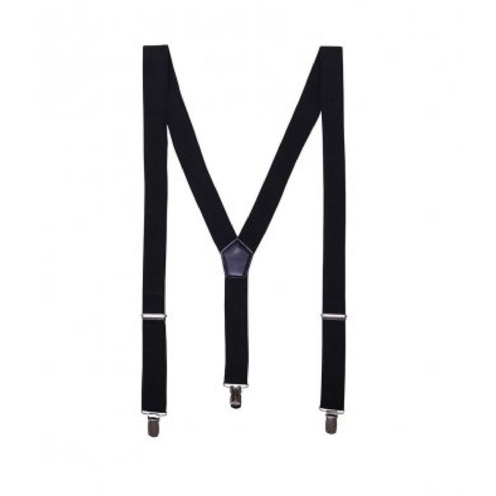 Premier Mens Clip On Braces / Black